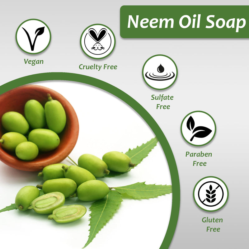 Neem Bliss neem soap is; vegan, cruelty free, sulfate free, paraben free, and gluten free.